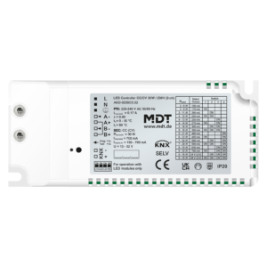 MDT Controlador LED KNX CC/CV 30 W/230 V, 2 canales