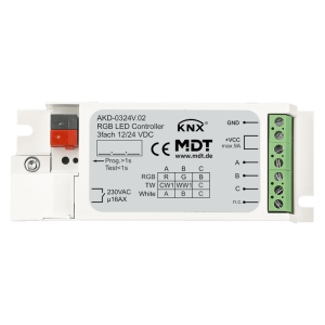 MDT KNX Controlador LED 3 canales RGB, 3/6A