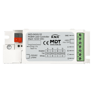 MDT KNX Controlador LED 4 canales RGBW, 3/6A