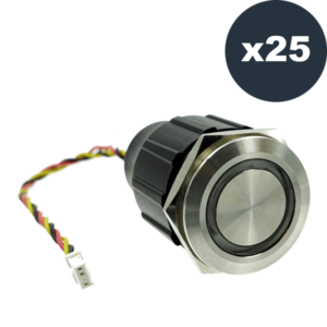 DoorBird P0603 – Pulsador de llamada redondo iluminado – 25 unidades