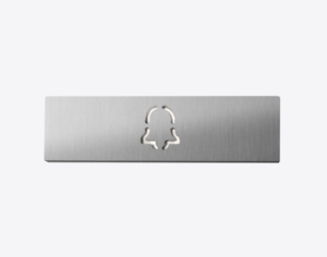 DoorBird P0703 – Placa nominativa para un pulsador – Símbolo de campana