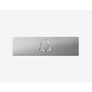 DoorBird P0703 – Placa nominativa para un pulsador – Símbolo de campana