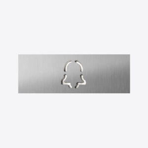 DoorBird P0704 – Placa nominativa para un pulsador – Símbolo de campana