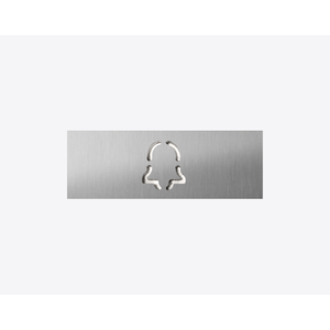 DoorBird P0704 – Placa nominativa para un pulsador – Símbolo de campana