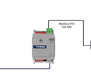 Intesis Mitsubishi Electric aire-agua (Ecodan) a Modbus RTU o BACnet MS/TP – 1 unidad interior