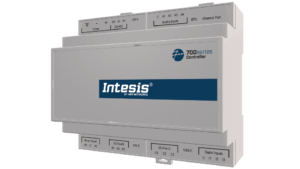 Intesis Controlador de cascada con 4 entradas analógicas, 3 entradas digitales, 1 salida digital y Modbus TCP/RTU – tamaño XS