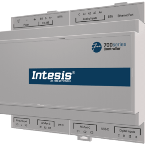 Intesis Controlador de cascada con 4 entradas analógicas, 3 entradas digitales, 1 salida digital y Modbus TCP/RTU – tamaño XS