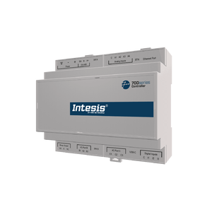 Intesis Controlador de cascada con 4 entradas analógicas, 3 entradas digitales, 1 salida digital y Modbus TCP/RTU – tamaño XS