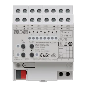 JUNG Actuador persianas KNX 2-8 fases AC 110-230V y 12-48V