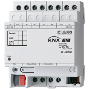 JUNG Entrada analógica KNX 4 fases 2214 REG A