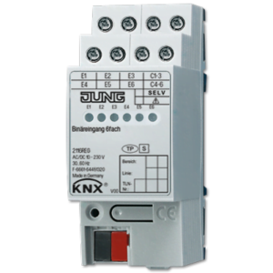 JUNG Entrada binaria KNX 6 fases 2116 REG