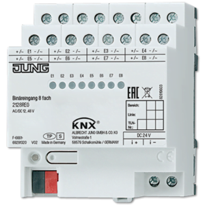 JUNG Entrada binaria KNX 8 fases 2128 REG