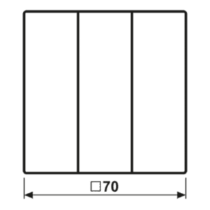 Tecla simple 3 fases Serie LS Acabados metálicos