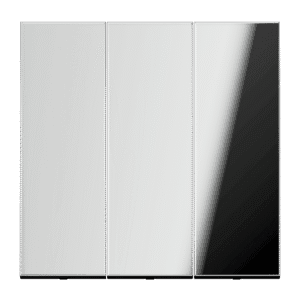 Tecla simple 3 fases Serie LS Acabados metálicos