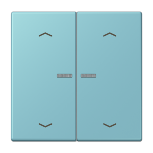JUNG Tecla doble con visor con símbolos de flechas para pulsador 2 fases F10 Serie LS Les Couleurs® Le Corbusier