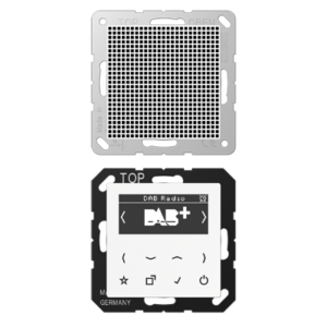 JUNG Serie A — Smart Radio DAB+ mono. A blanco alpino (DABA1WW)