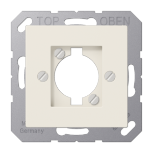 JUNG AS 500 — Placa para altavoz y XLR serie D — Blanco Marfil