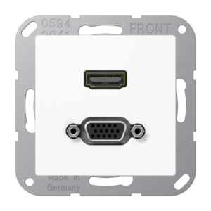 JUNG Serie A — Placa de conexión HDMI y VGA