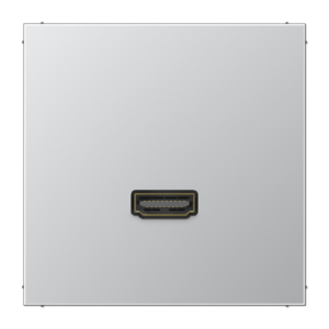 JUNG LS 990 — Placa de conexión HDMI — Acabados metálicos