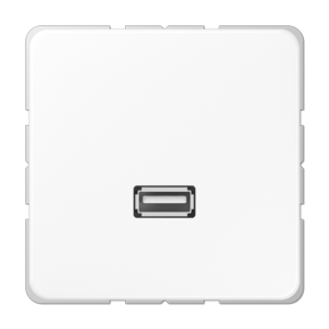 JUNG Serie CD — Placa de conexión USB 2.0 — Blanco Alpino