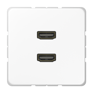 JUNG Serie CD — Placa de conexión doble HDMI — Blanco Alpino