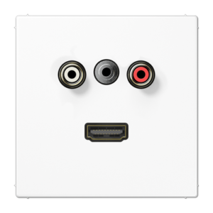 JUNG LS 990 · Plástico — Placa de conexión RCA, minijack 3,5 mm y HDMI — Colores