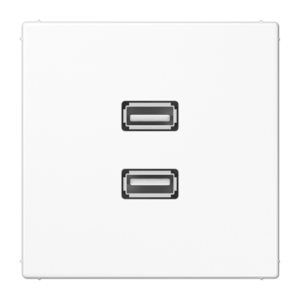 JUNG LS 990 · Plástico — Placa de conexión doble USB 2.0 — Colores