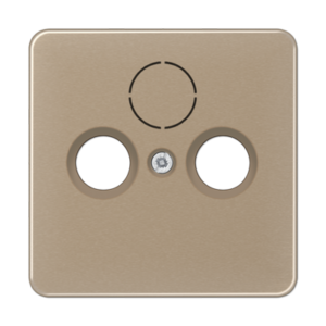JUNG Serie CD — Placa central SAT/TV/FM — Bronce-Oro (aluminio anodizado)