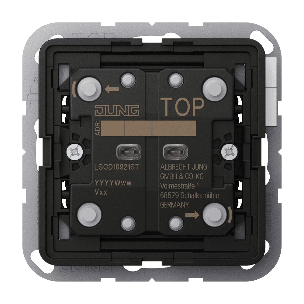 JUNG_LSCD10921ST Jung Pulsador F10 KNX universal 2 fases