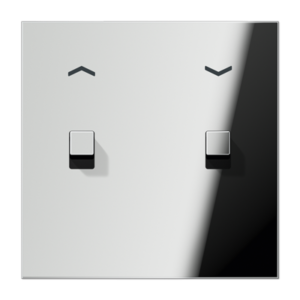 JUNG LS 1912 Placa 1×2 para persianas, cromado - Cubo