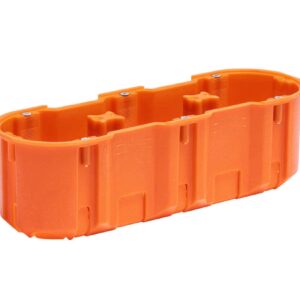 Caja de conexiones de montaje empotrado multipolar 3×60 mm profundidad