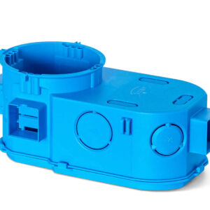 Caja de conexiones empotrada de 2×60 mm profunda para piezas electrónicas