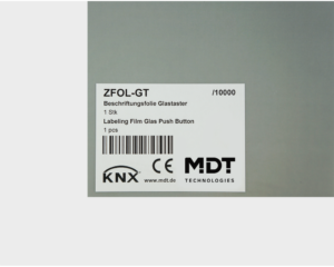 MDT Lámina de etiquetado para Glass Push Button Plus