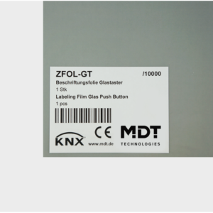 MDT Lámina de etiquetado para Glass Push Button Plus