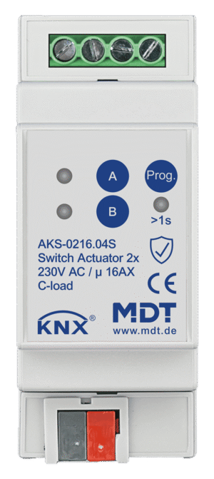 MDT Actuador de conmutación MDT AKS Secure, 2–24 canales, 16 A