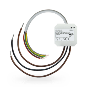 MDT KNX Actuador universal 2 salidas, 10 A, 230 V AC, 14 µF, 2ECG, con 4 entradas binarias, empotrable
