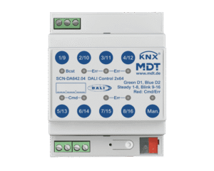MDT Pasarela DALI 2x64 Controles, montaje en carril Din, 4 módulos
