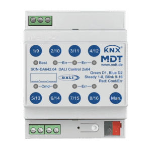 MDT Pasarela DALI 2x64 Controles, montaje en carril Din, 4 módulos