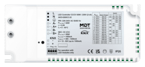 MDT KNX Controlador LED 2 canales, CC/CV 60 W / 230 V