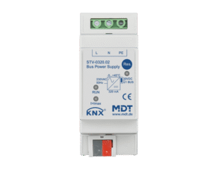 MDT KNX Fuente de alimentación bus 320 mA, montaje en carril Din, 2 módulos
