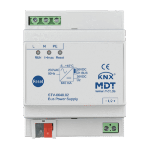 MDT KNX Fuente de alimentación bus 640 mA, montaje en carril Din, 4 módulos