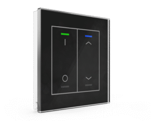 Glass Push Button II Lite I/O Persianas Negro