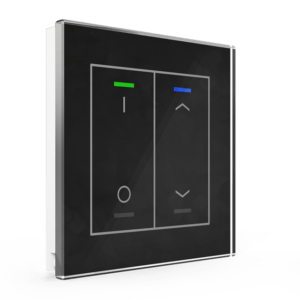 Glass Push Button II Lite I/O Persianas Negro