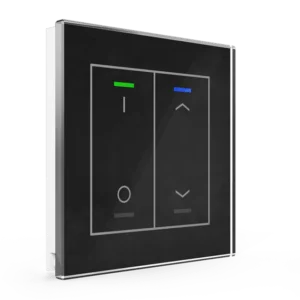 Glass Push Button II Lite I/O Persianas Negro