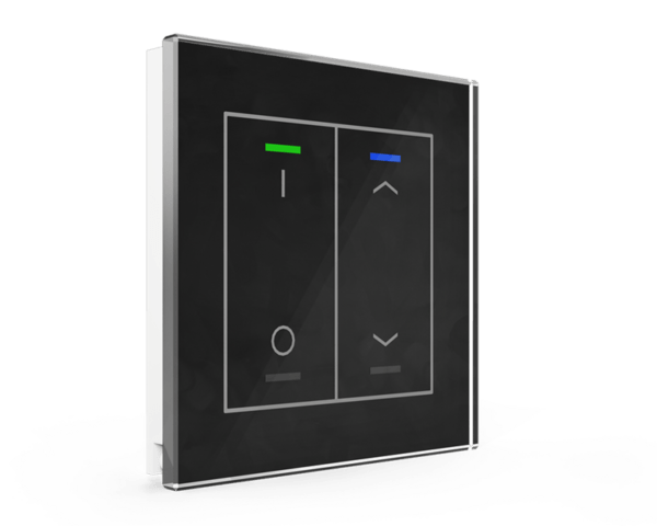 Glass Push Button II Lite I/O Persianas Negro