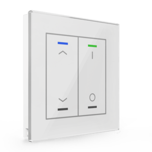 Glass Push Button II Lite Persianas I/O Blanco