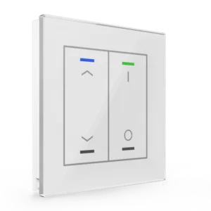 Glass Push Button II Lite Persianas I/O Blanco