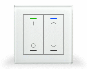 Glass Push Button II Lite I/O Persianas Blanco