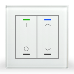 Glass Push Button II Lite I/O Persianas Blanco