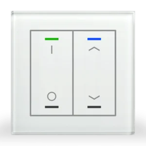 Glass Push Button II Lite I/O Persianas Blanco